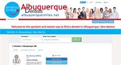 Desktop Screenshot of albuquerquesmiles.net